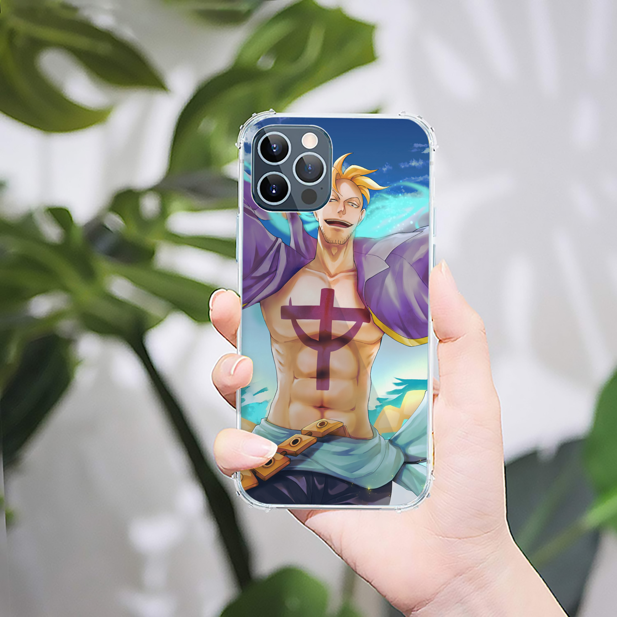 （画像用） ワンピース ONE PIECE 【iPhone 12シリーズ対応】透明スマホケース（クリアソフトケース）